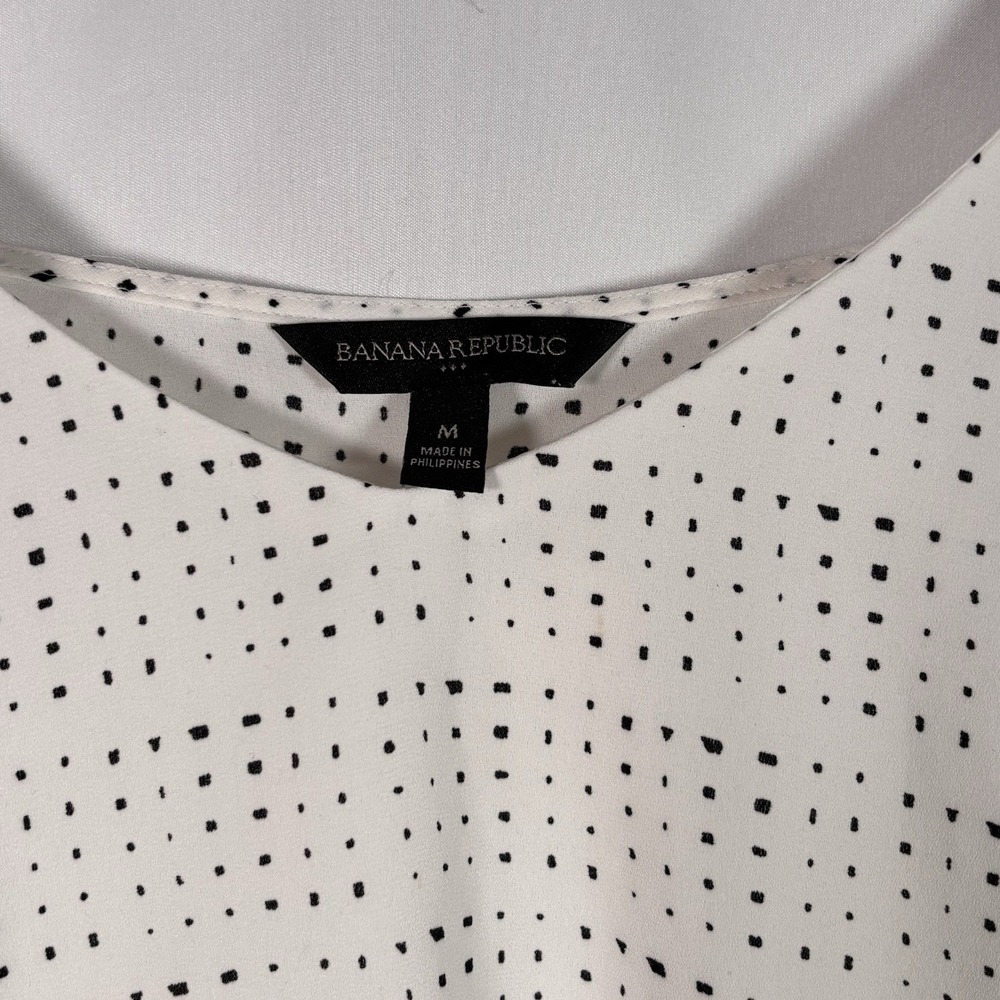 Banana Republic Polka Dot Tank Top Womens Medium Modern Classic Layer Office - Picture 7 of 7